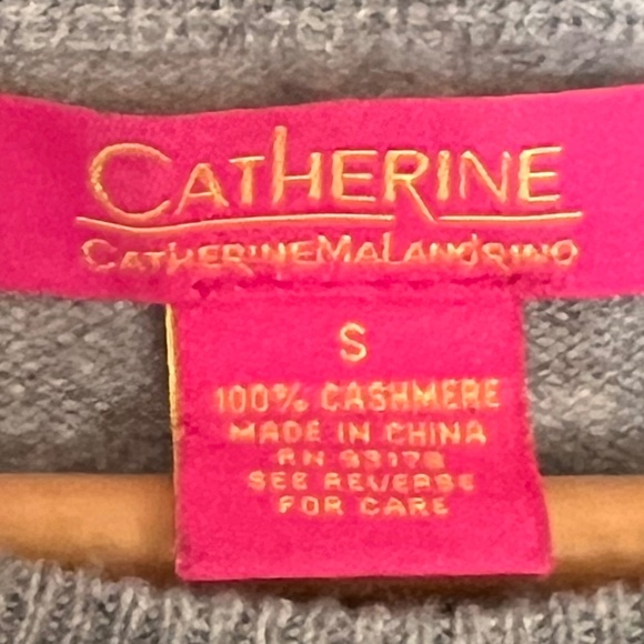 Catherine Malandrino Cashmere Skulls Sweater - Gray and Black - Size Small - - Picture 6 of 10